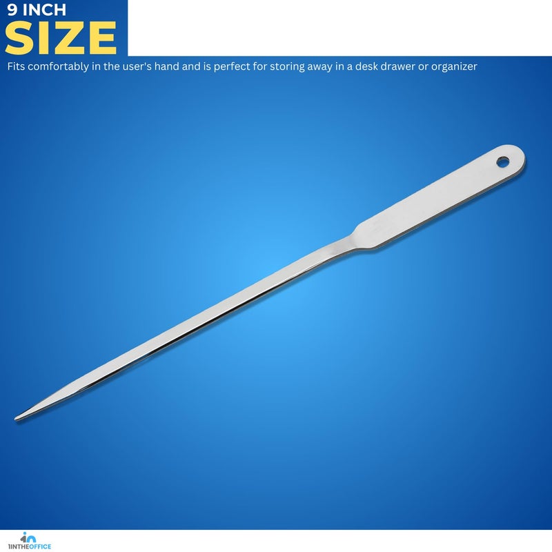 1InTheOffice Letter Opener, Stainless Steel Envelope Opener, Stainless Steel Hand Envelope Slitter (4 Pack) - Image 4